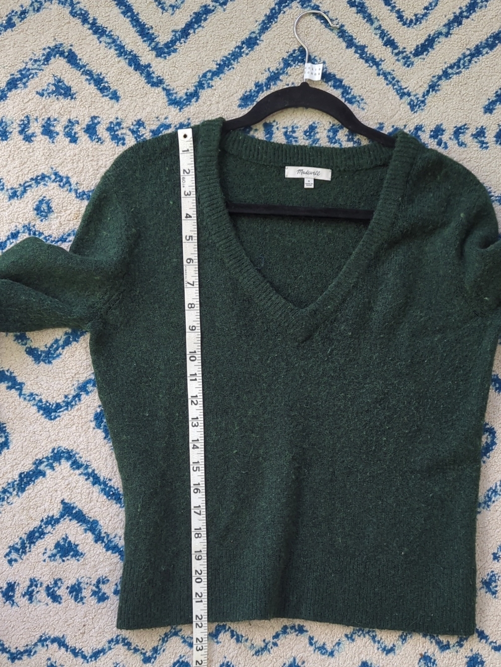 Madewell - Dark Green V-Neck Sweater - Picture 10 of 10